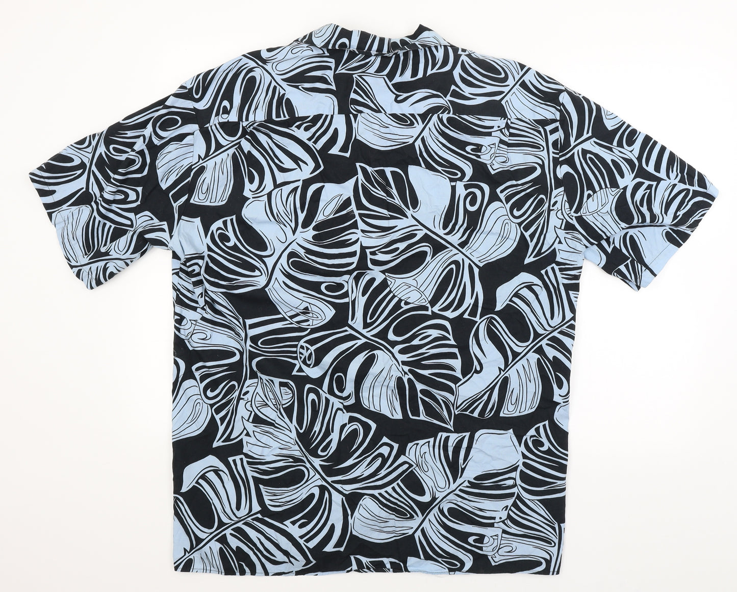Milo Mattier Mens Blue Floral   Button-Up Size L