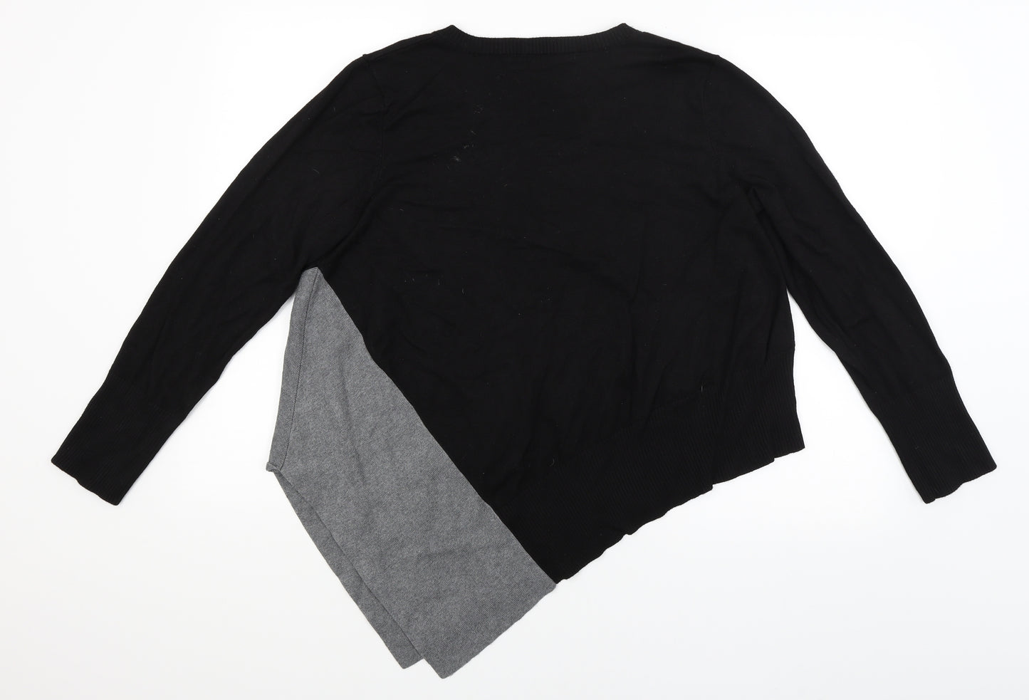 89th & Madison Womens Black   Basic T-Shirt Size L