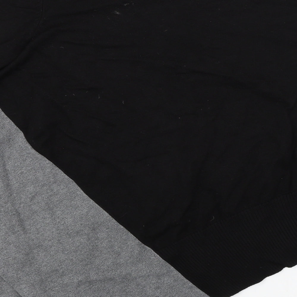 89th & Madison Womens Black   Basic T-Shirt Size L