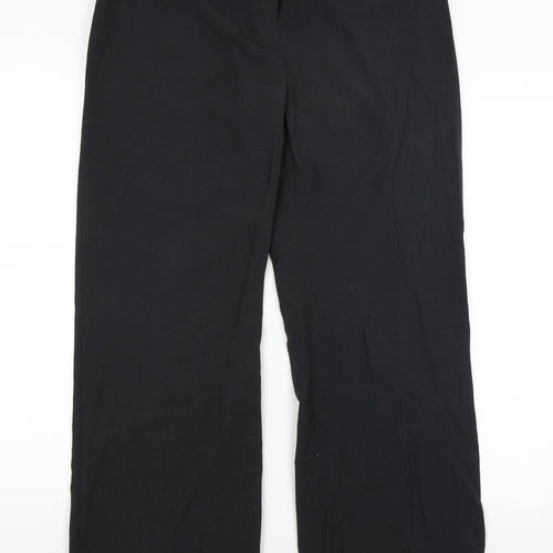 M&S Womens Black   Dress Pants Trousers Size 12 L30.5 in