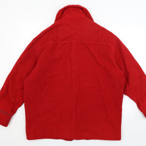 Preworn Womens Red   Overcoat Coat Size 16