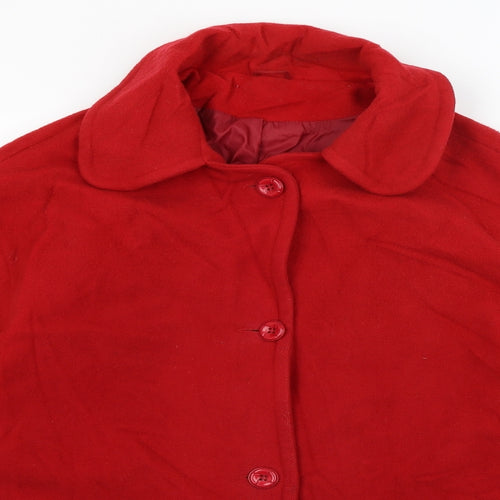 Preworn Womens Red   Overcoat Coat Size 16