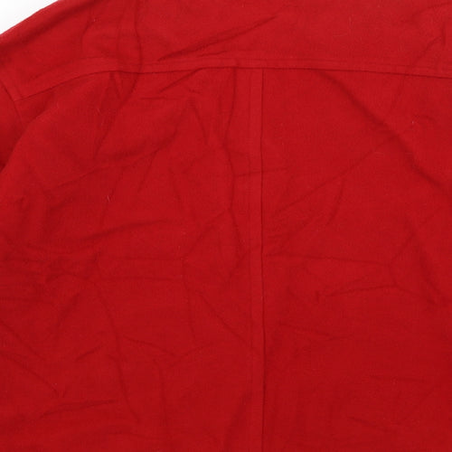 Preworn Womens Red   Overcoat Coat Size 16