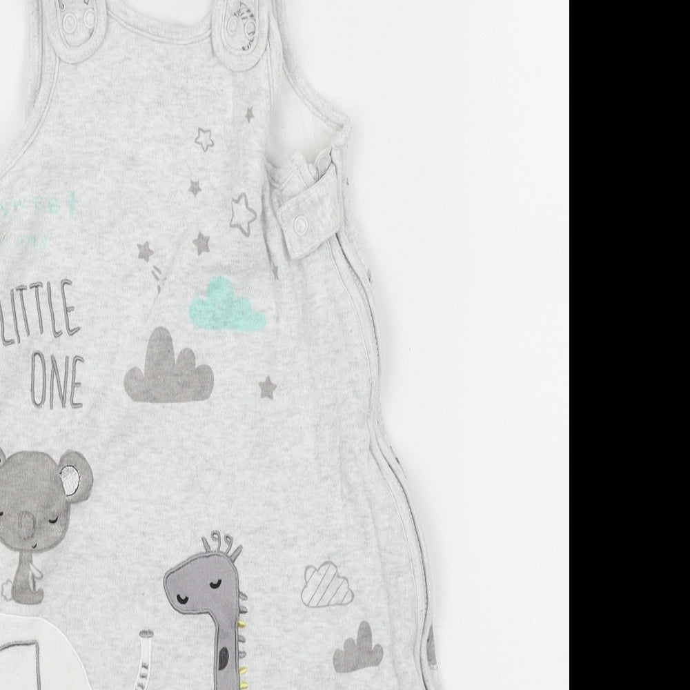 Primark Baby Grey   Babygrow One-Piece Size 3-6 Months  - Animals
