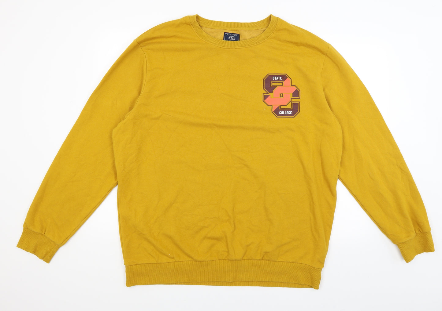 F&F Mens Yellow   Pullover Sweatshirt Size 2XL  - State College
