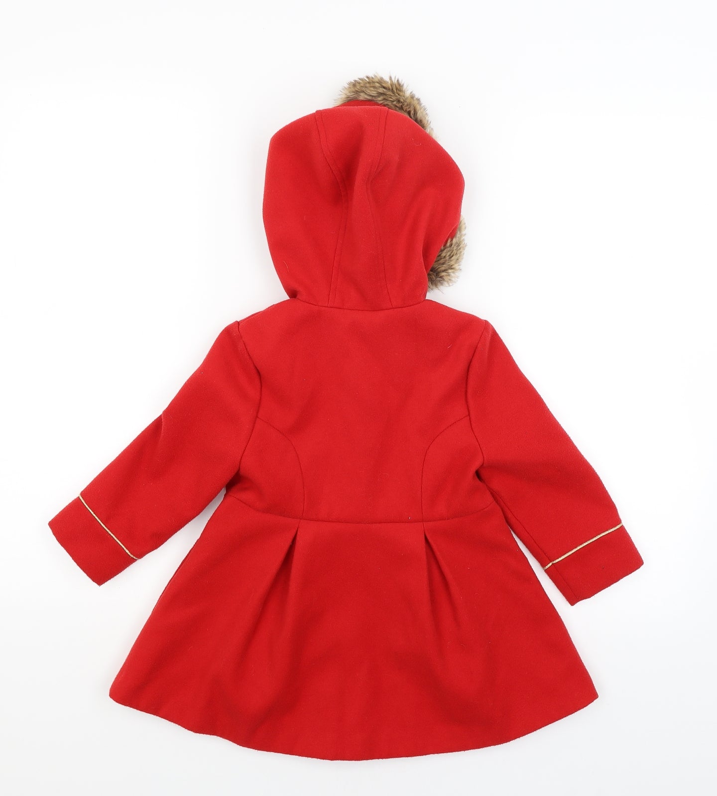 F&F Girls Red   Overcoat Coat Size 2-3 Years