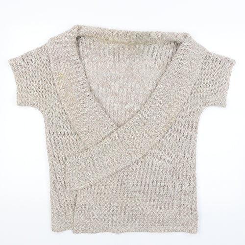 BM Womens Brown   Wrap Jumper Size S