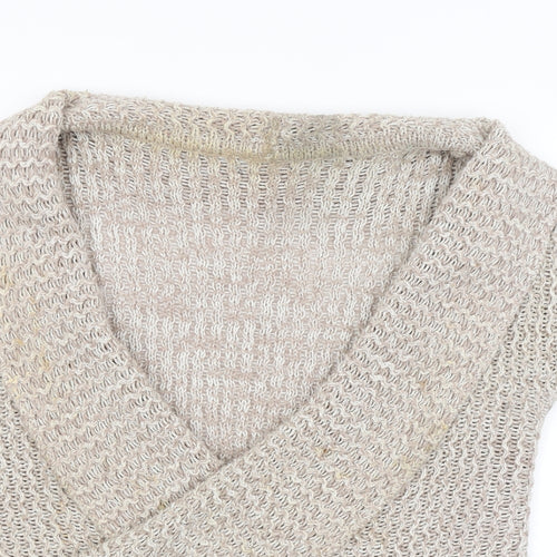 BM Womens Brown   Wrap Jumper Size S