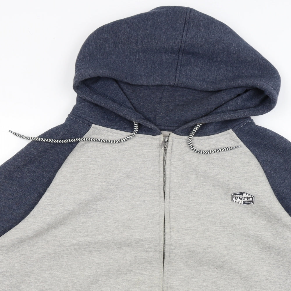 Saltrock Mens Blue   Full Zip Hoodie Size 2XL