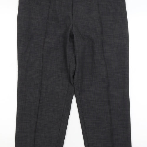 M&S Womens Grey   Dress Pants Trousers Size 14 L25.5 in