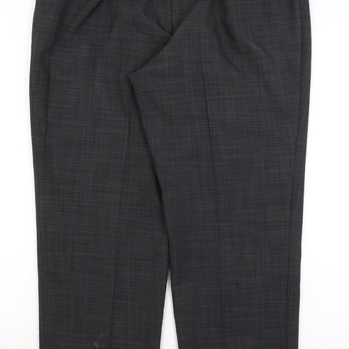 M&S Womens Grey   Dress Pants Trousers Size 14 L25.5 in