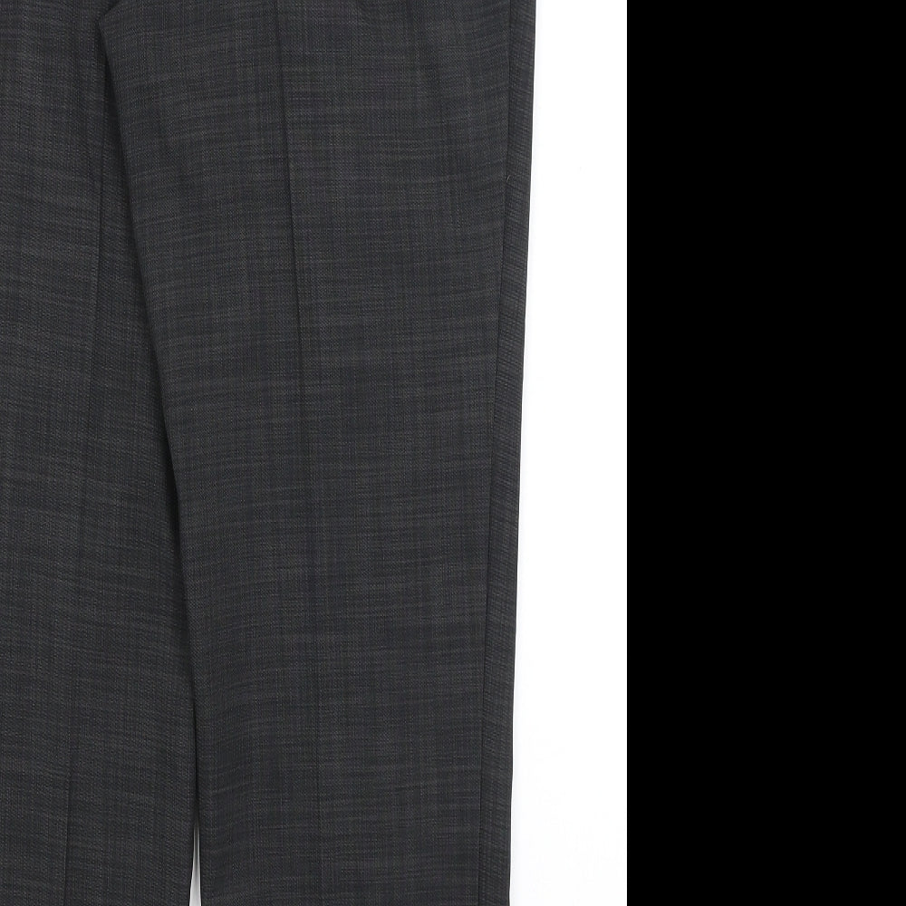 M&S Womens Grey   Dress Pants Trousers Size 14 L25.5 in