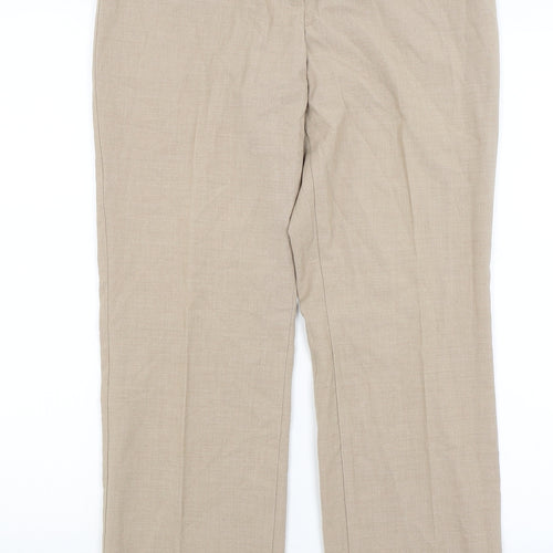 M&S Womens Beige   Dress Pants Trousers Size 10 L28 in