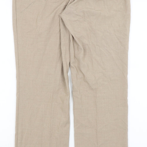 M&S Womens Beige   Dress Pants Trousers Size 10 L28 in