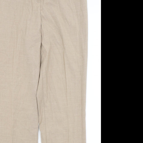 M&S Womens Beige   Dress Pants Trousers Size 10 L28 in