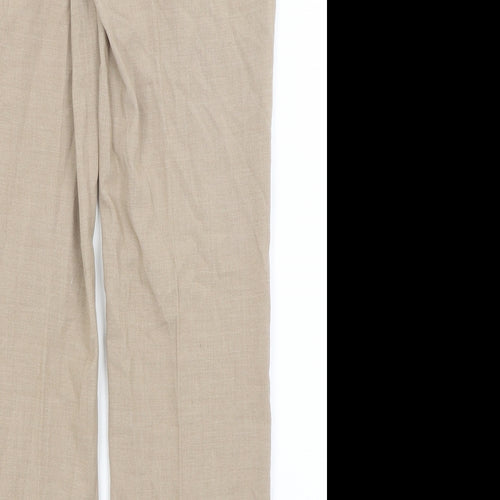 M&S Womens Beige   Dress Pants Trousers Size 10 L28 in
