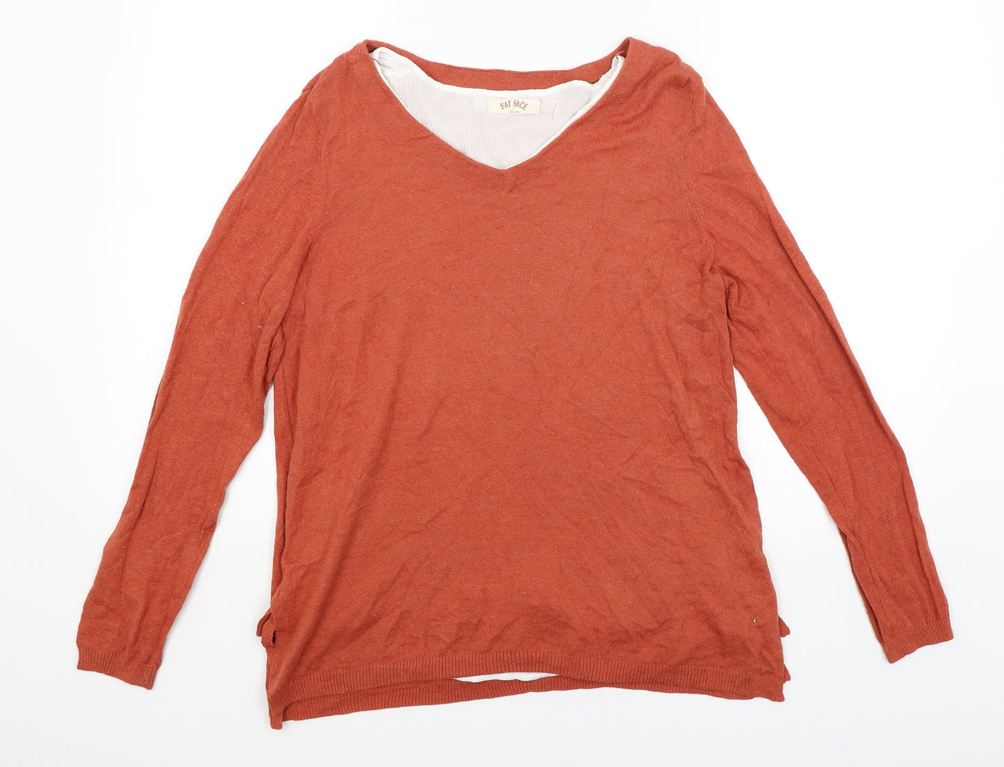 Fat Face Womens Orange   Basic T-Shirt Size 16