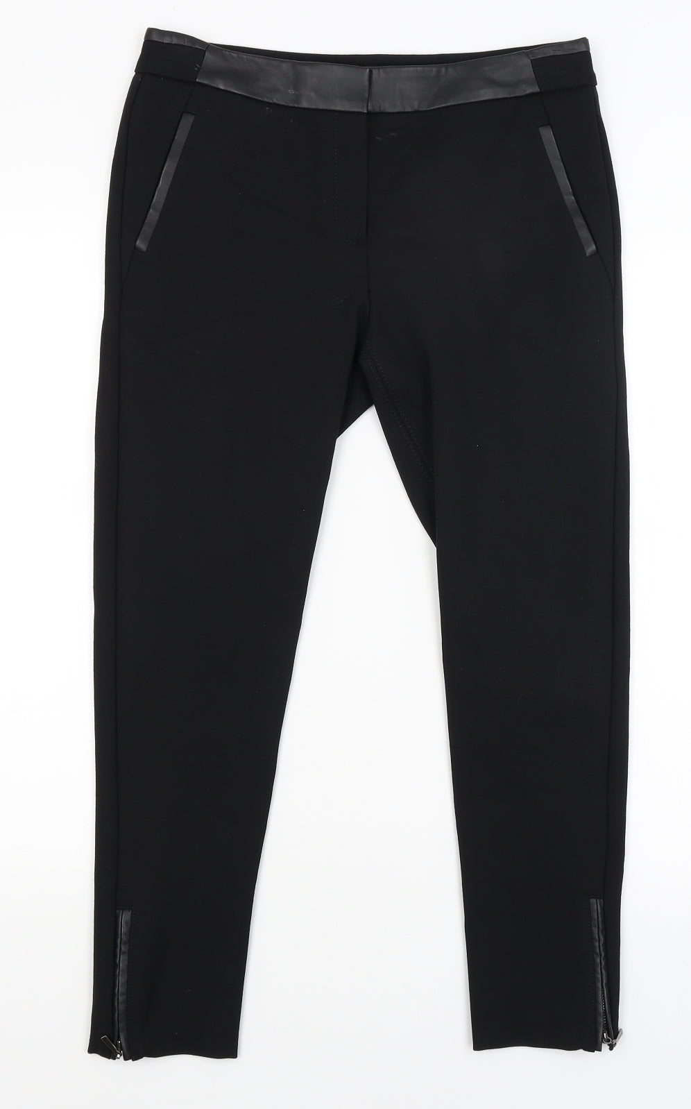 Autograph Womens Black   Trousers  Size 10 L25.5 in