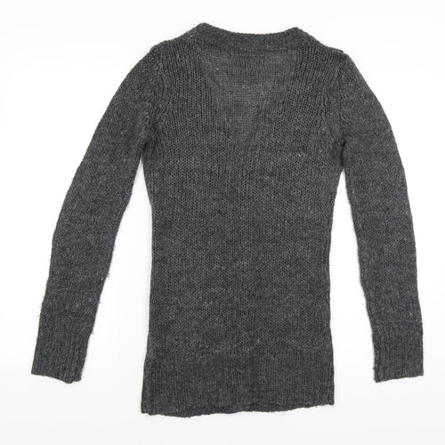 Miss Fiori Womens Grey   Cardigan Jumper Size 8