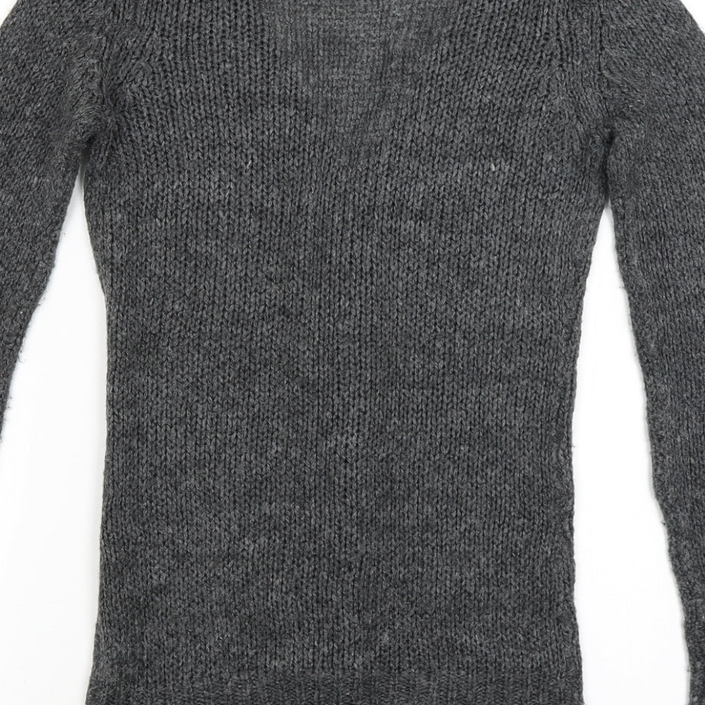 Miss Fiori Womens Grey   Cardigan Jumper Size 8