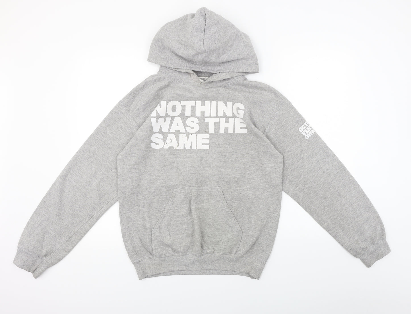 Gildan  Mens Grey   Pullover Hoodie Size S