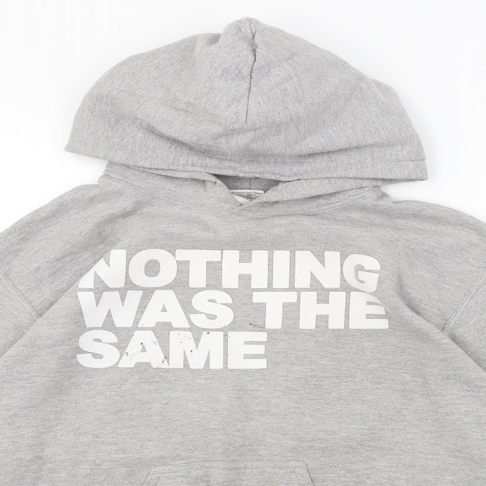 Gildan  Mens Grey   Pullover Hoodie Size S