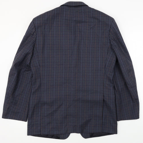 Marks and Spencer  Mens Blue Check  Jacket Blazer Size 40
