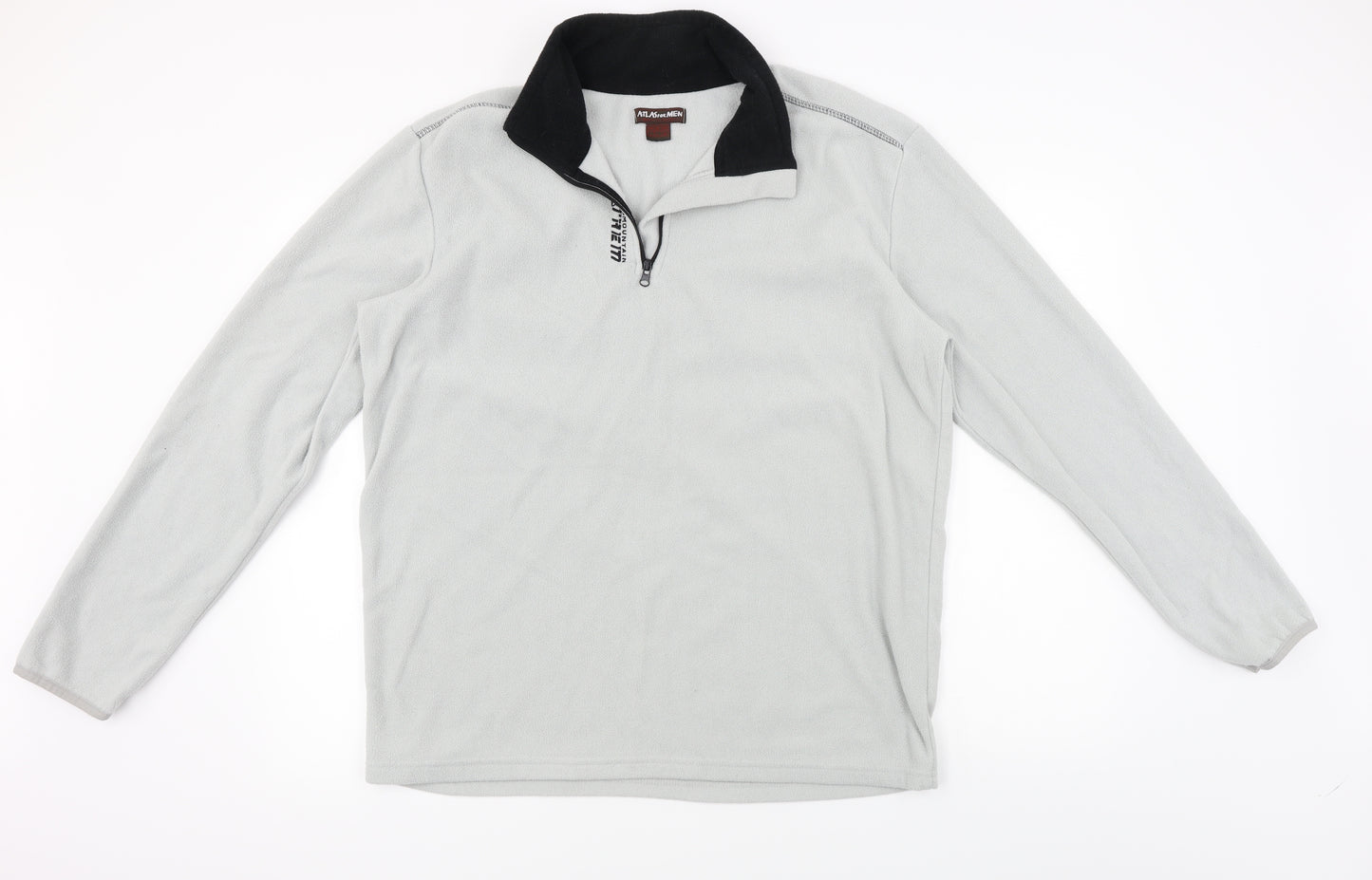 Atlas for Men  Mens Grey   Henley Jumper Size M