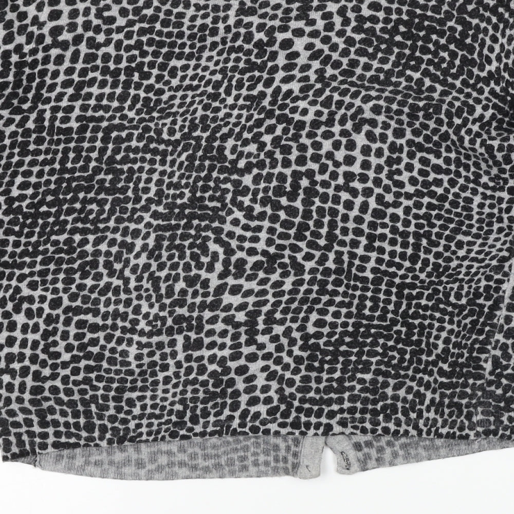 Marks and Spencer  Womens Grey Animal Print  Cardigan Jumper Size 8