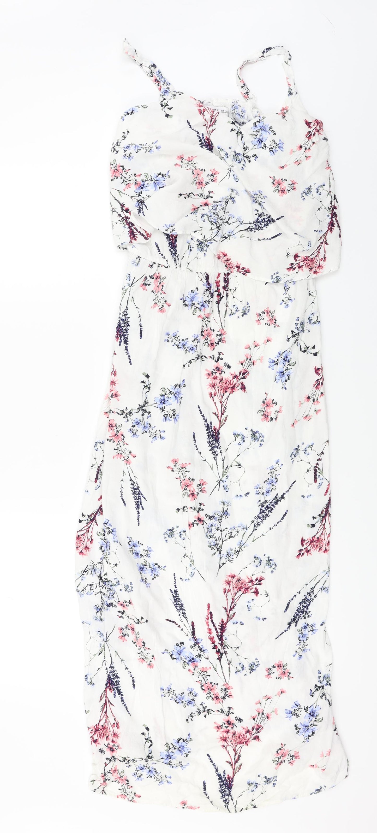 Capsule   Womens White Floral  A-Line  Size 12