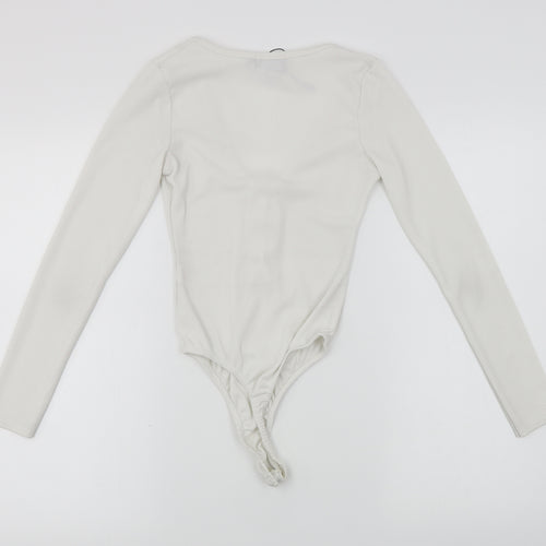 PRETTYLITTLETHING Womens White   Bodysuit One-Piece Size 4