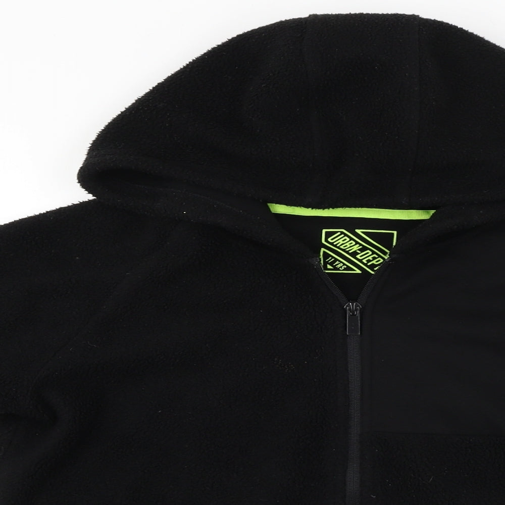 Urban Department   Boys Black   Full Zip Hoodie Size 11 Years