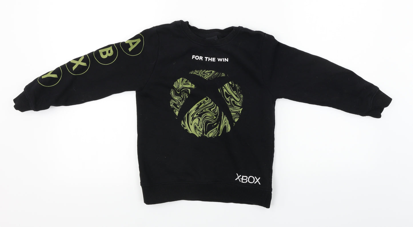 George Boys Black   Pullover Jumper Size 6-7 Years