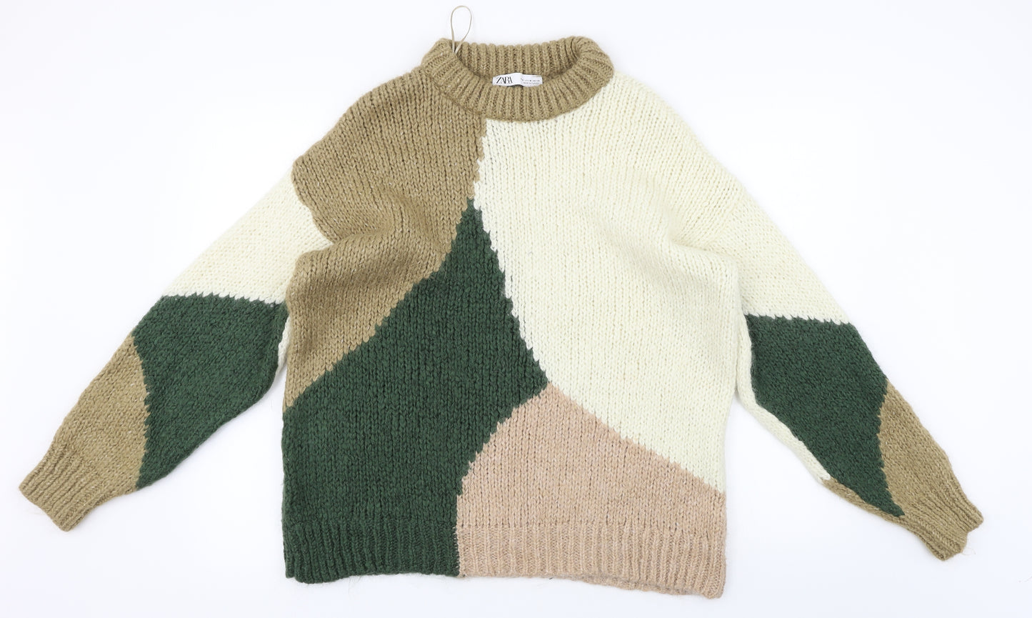 Zara Womens Ivory   Pullover Jumper Size M