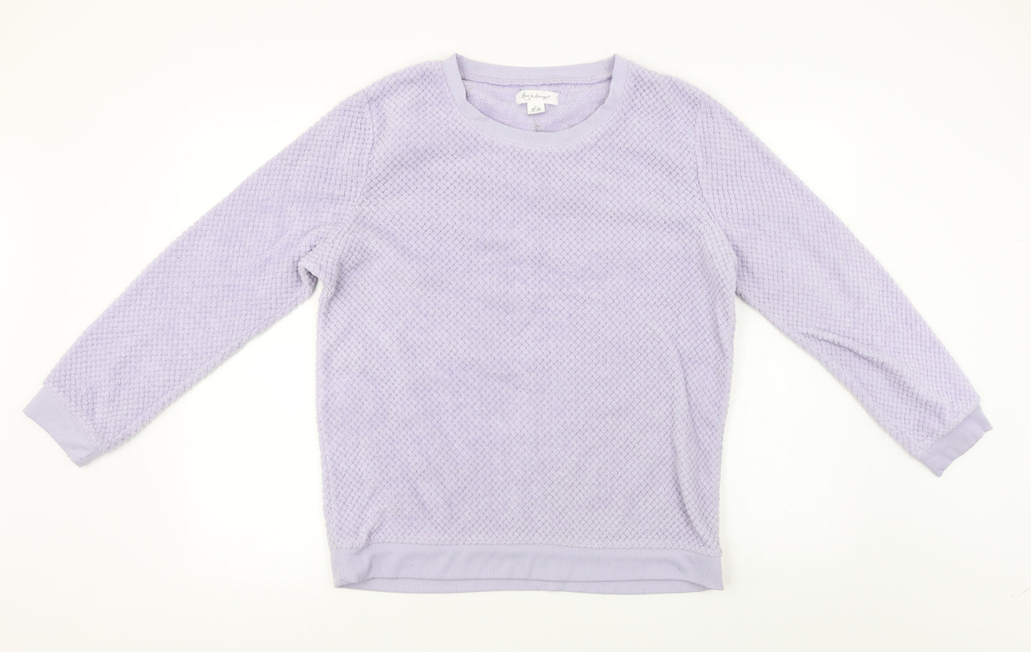 love to lounge     Womens Purple Houndstooth  Pullover Jumper Size L