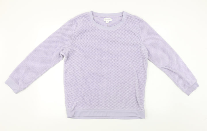 love to lounge     Womens Purple Houndstooth  Pullover Jumper Size L