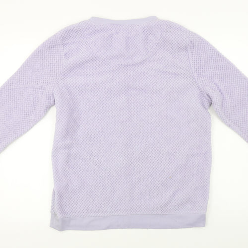 love to lounge     Womens Purple Houndstooth  Pullover Jumper Size L