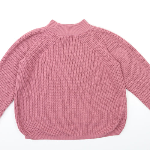 Select Womens Pink  Knit Pullover Jumper Size M
