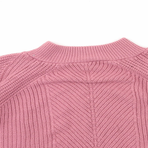 Select Womens Pink  Knit Pullover Jumper Size M