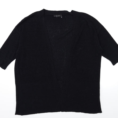 Evans Womens Black  Knit Cardigan Jumper Size 14