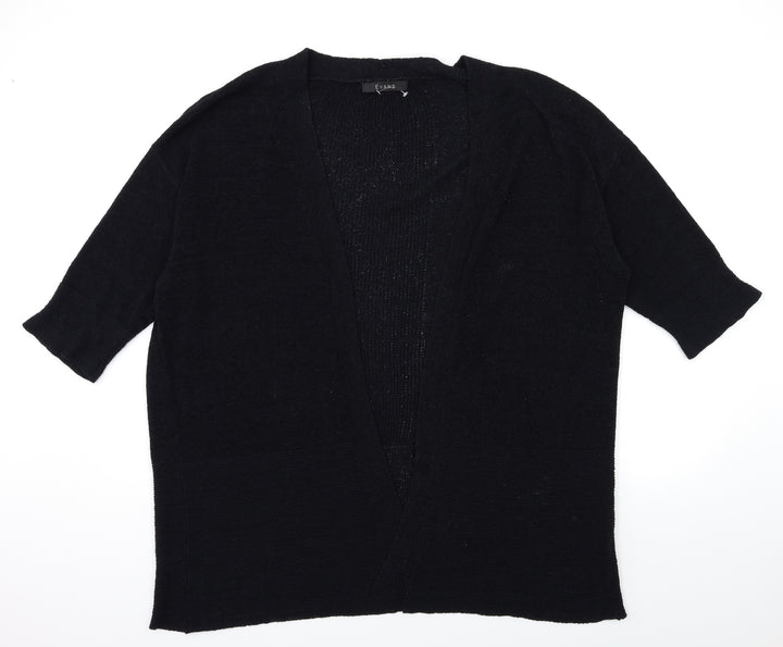 Evans Womens Black Knit Cardigan Jumper Size 14