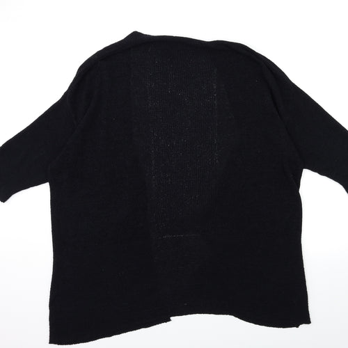 Evans Womens Black  Knit Cardigan Jumper Size 14