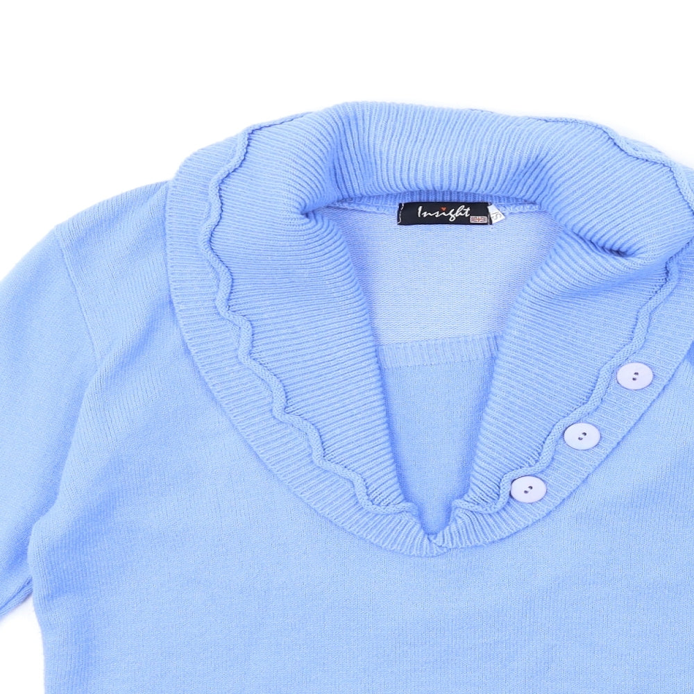 Insight Womens Blue  Knit Pullover Jumper Size S