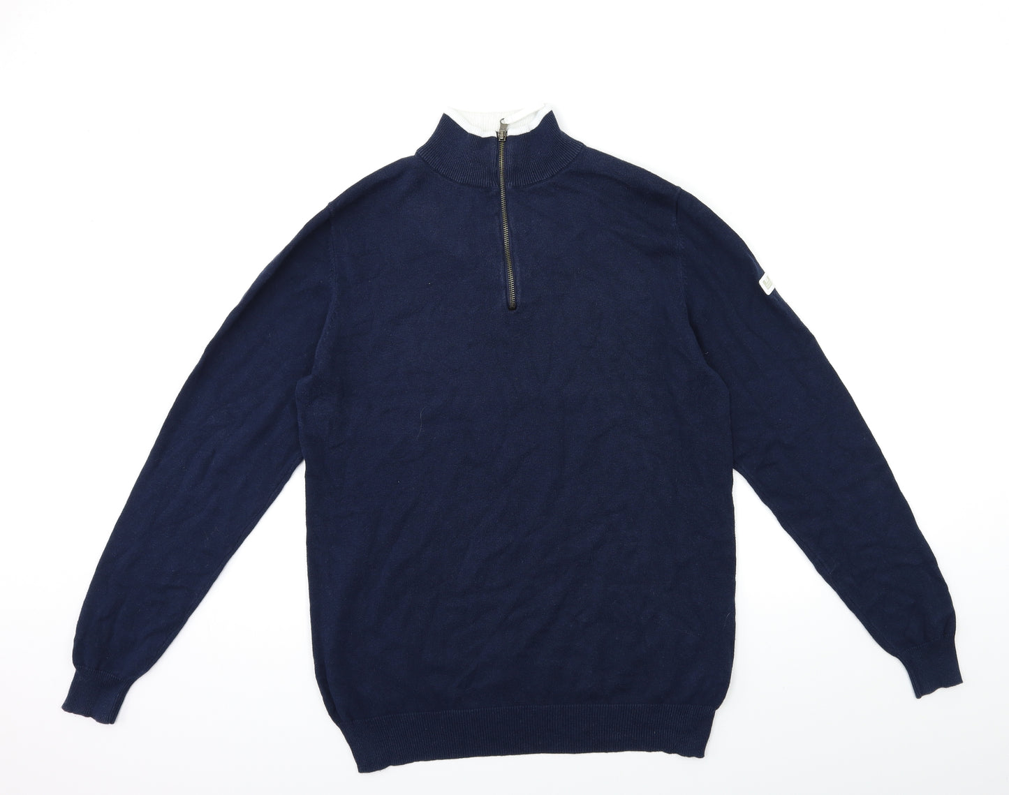 Weekend Offender Mens Blue  Knit Pullover Jumper Size M