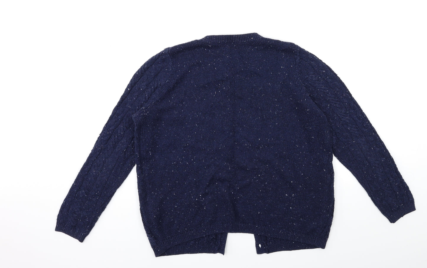 Preworn Womens Blue  Knit Cardigan Jumper Size S