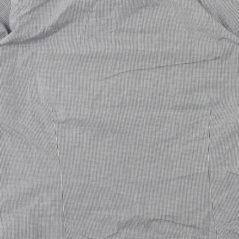 Premier Mens Black Check   Button-Up Size S