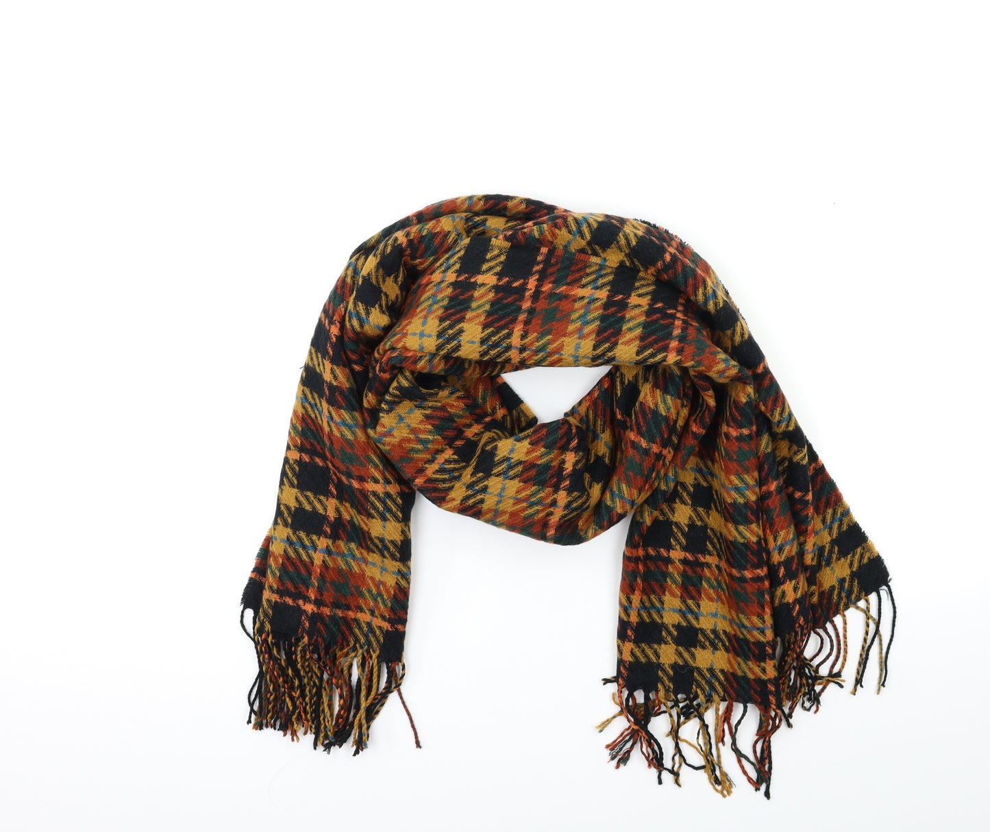 Preworn Womens Black Geometric   Scarf