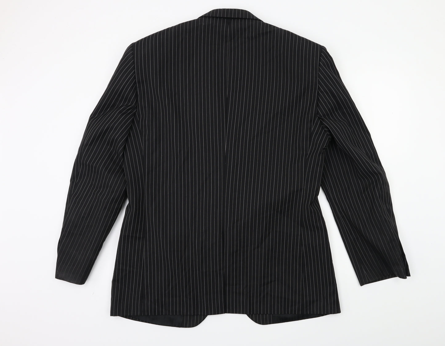 NEXT Mens Black Striped  Jacket Suit Jacket Size 42