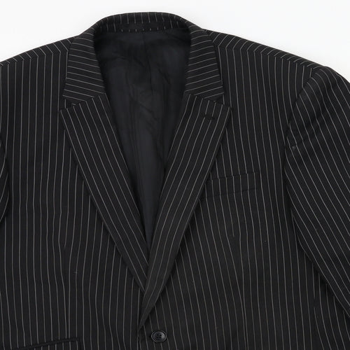 NEXT Mens Black Striped  Jacket Suit Jacket Size 42