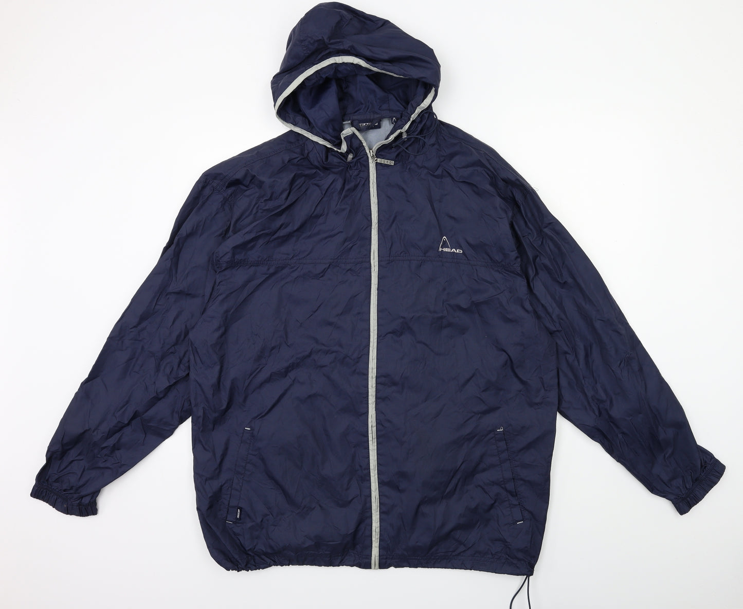 HEAD Mens Blue   Rain Coat Coat Size L